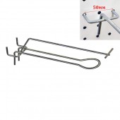 Крючок на перфорацию. Для шлангов, под ценникодержатель. Цвет: Цинк